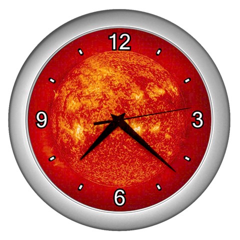 Sun Wall Clock (Silver) from ArtsNow.com Front