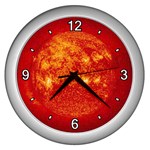 Sun Wall Clock (Silver)