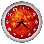 Sun Wall Clock (Silver)