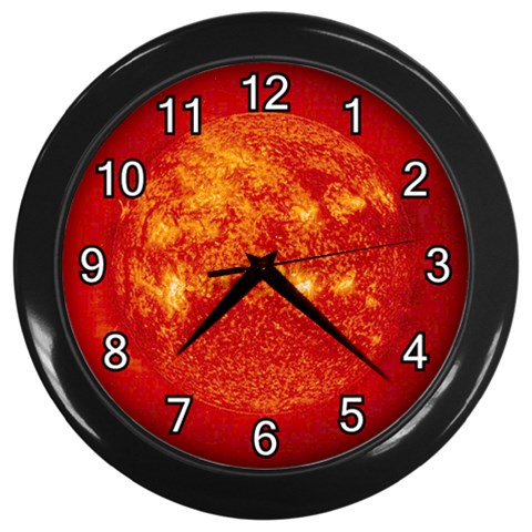 Sun Wall Clock (Black) from ArtsNow.com Front