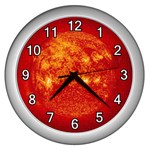 Sun Wall Clock (Silver)