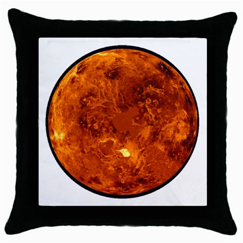 Sun2 Throw Pillow Case (Black) from ArtsNow.com Front