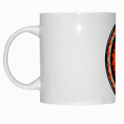 Orange_Sri_Yantra White Mug from ArtsNow.com Left