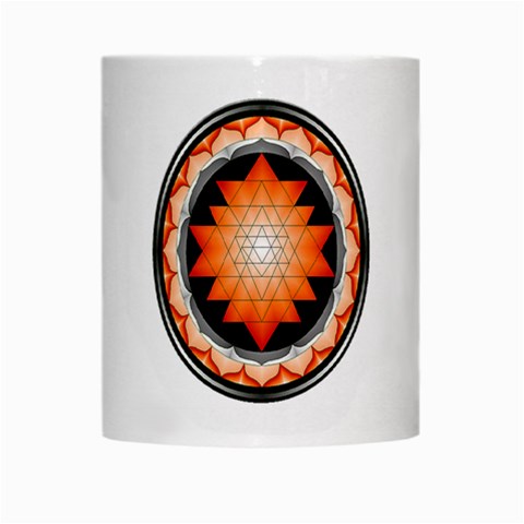 Orange_Sri_Yantra White Mug from ArtsNow.com Center