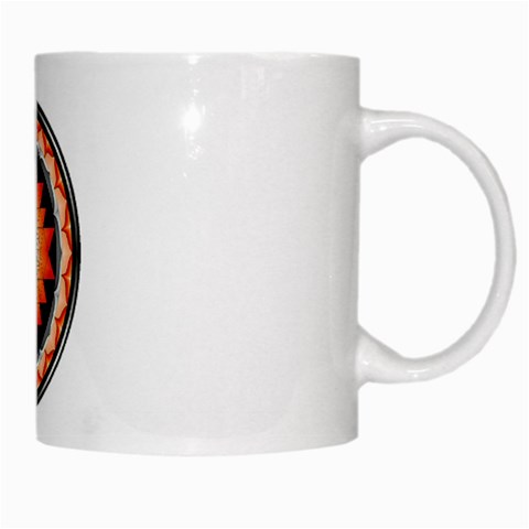 Orange_Sri_Yantra White Mug from ArtsNow.com Right