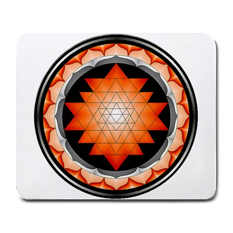 Orange_Sri_Yantra Large Mousepad from ArtsNow.com Front