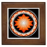 Orange_Sri_Yantra Framed Tile