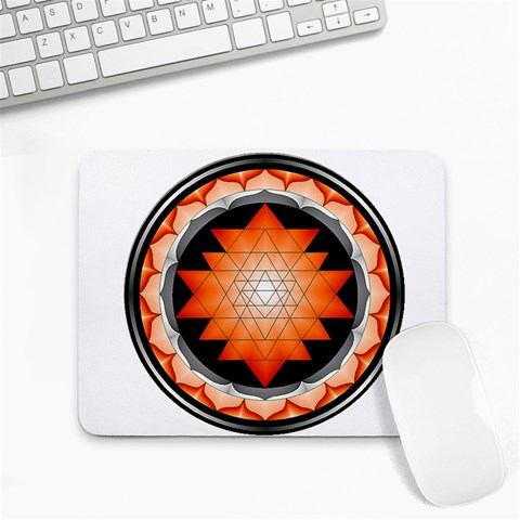 Orange_Sri_Yantra Small Mousepad from ArtsNow.com Front