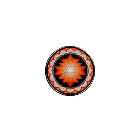 Orange_Sri_Yantra 1  Mini Magnet from ArtsNow.com Front