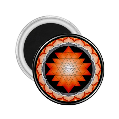 Orange_Sri_Yantra 2.25  Magnet from ArtsNow.com Front