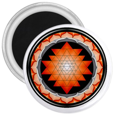 Orange_Sri_Yantra 3  Magnet from ArtsNow.com Front