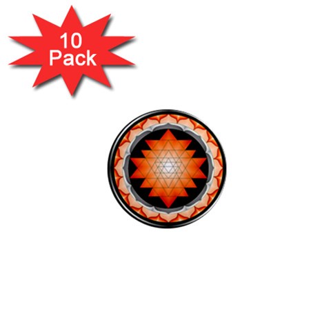 Orange_Sri_Yantra 1  Mini Magnet (10 pack)  from ArtsNow.com Front