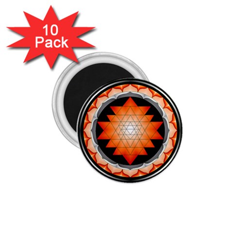 Orange_Sri_Yantra 1.75  Magnet (10 pack)  from ArtsNow.com Front