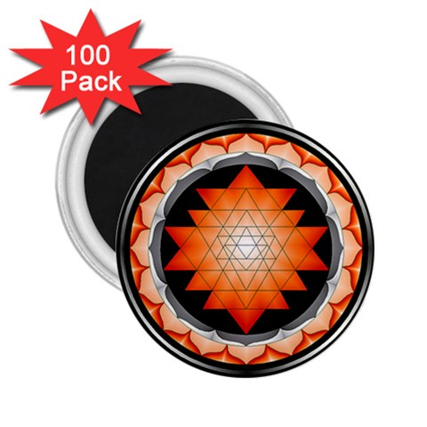 Orange_Sri_Yantra 2.25  Magnet (100 pack)  from ArtsNow.com Front