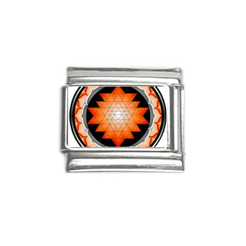 Orange_Sri_Yantra Italian Charm (9mm) from ArtsNow.com Front