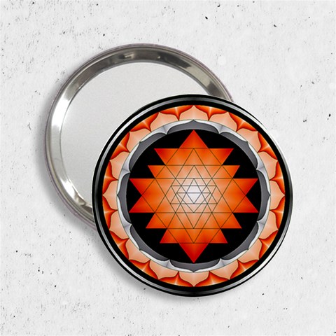 Orange_Sri_Yantra 2.25  Handbag Mirror from ArtsNow.com Front