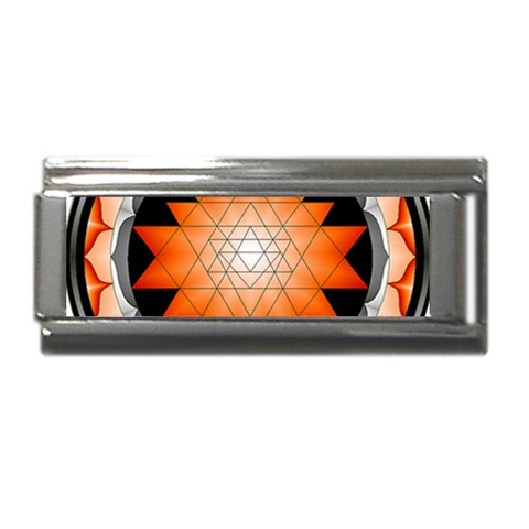 Orange_Sri_Yantra Superlink Italian Charm (9mm) from ArtsNow.com Front