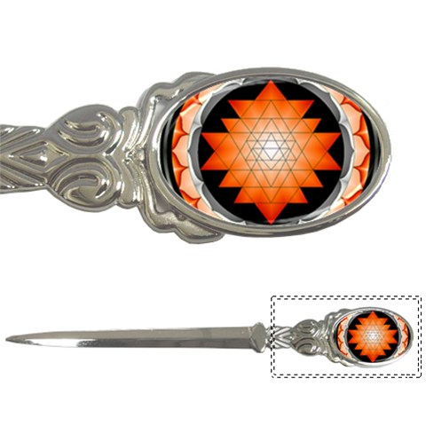 Orange_Sri_Yantra Letter Opener from ArtsNow.com Front