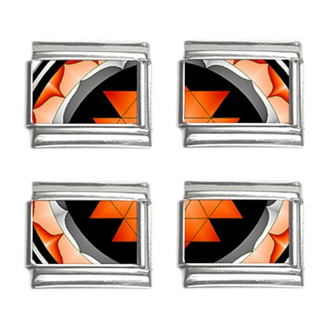 Orange_Sri_Yantra 9mm Italian Charm (4 pack) from ArtsNow.com Front