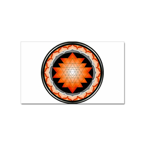 Orange_Sri_Yantra Sticker (Rectangular) from ArtsNow.com Front