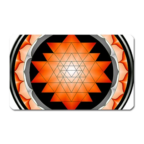 Orange_Sri_Yantra Magnet (Rectangular) from ArtsNow.com Front