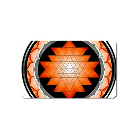 Orange_Sri_Yantra Magnet (Name Card) from ArtsNow.com Front