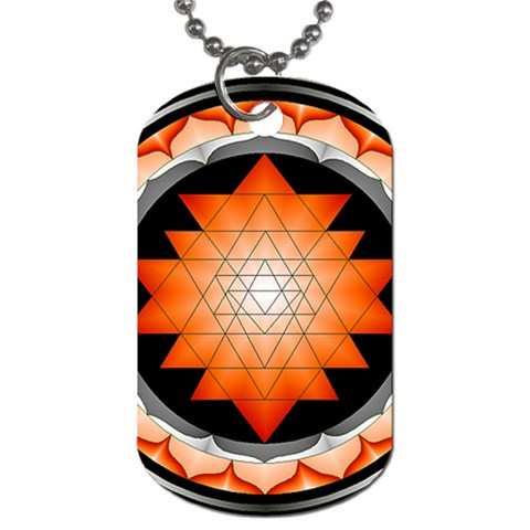 Orange_Sri_Yantra Dog Tag (One Side) from ArtsNow.com Front