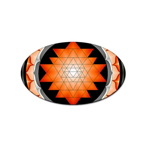 Orange_Sri_Yantra Sticker Oval (10 pack) from ArtsNow.com Front