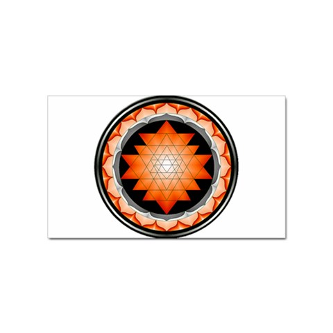 Orange_Sri_Yantra Sticker Rectangular (100 pack) from ArtsNow.com Front