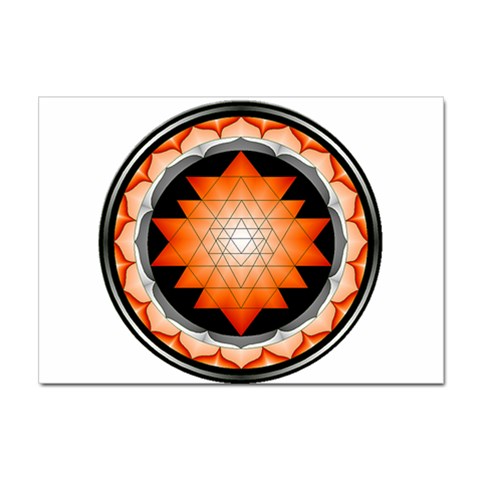 Orange_Sri_Yantra Sticker A4 (10 pack) from ArtsNow.com Front