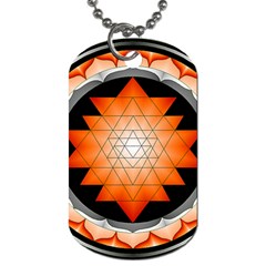 Orange_Sri_Yantra Dog Tag (Two Sides) from ArtsNow.com Front