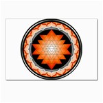 Orange_Sri_Yantra Postcard 4  x 6 