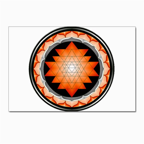 Orange_Sri_Yantra Postcard 4 x 6  (Pkg of 10) from ArtsNow.com Front