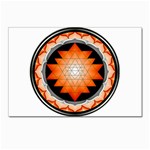 Orange_Sri_Yantra Postcard 5  x 7 