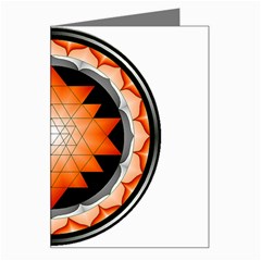 Orange_Sri_Yantra Greeting Card from ArtsNow.com Left