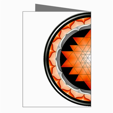 Orange_Sri_Yantra Greeting Card from ArtsNow.com Right