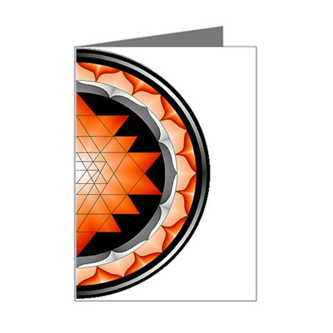 Orange_Sri_Yantra Mini Greeting Card from ArtsNow.com Left