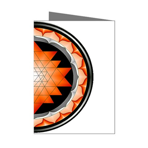 Orange_Sri_Yantra Mini Greeting Cards (Pkg of 8) from ArtsNow.com Left