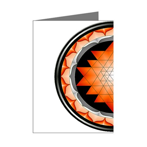 Orange_Sri_Yantra Mini Greeting Cards (Pkg of 8) from ArtsNow.com Right