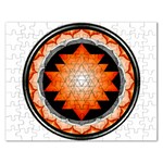 Orange_Sri_Yantra Jigsaw Puzzle (Rectangular)