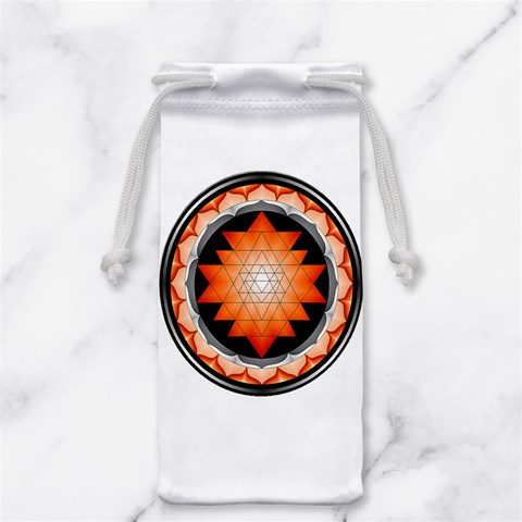 Orange_Sri_Yantra Jewelry Bag from ArtsNow.com Front