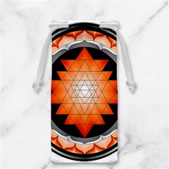 Orange_Sri_Yantra Jewelry Bag from ArtsNow.com Back