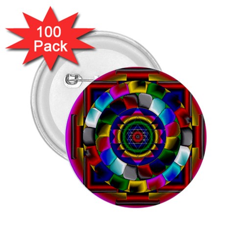 Sri Yantra 2.25  Button (100 pack) from ArtsNow.com Front