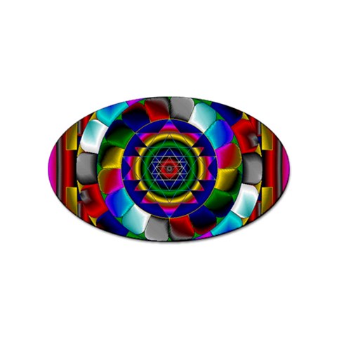 Sri Yantra Sticker Oval (100 pack) from ArtsNow.com Front