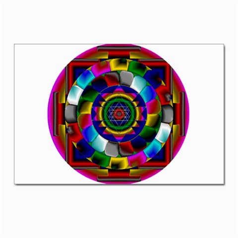 Sri Yantra Postcard 4 x 6  (Pkg of 10) from ArtsNow.com Front