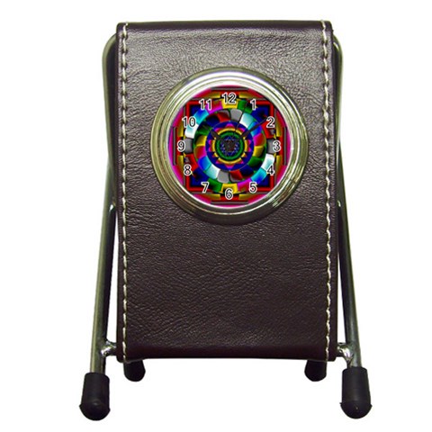 Sri Yantra Pen Holder Desk Clock from ArtsNow.com Front