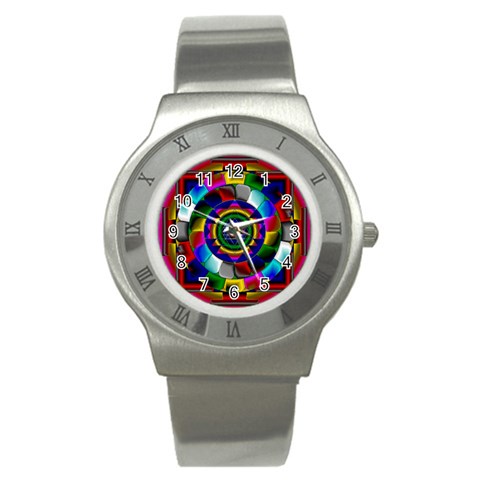 Sri Yantra Stainless Steel Watch from ArtsNow.com Front