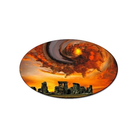  Stonehenge Sunset  Sticker Oval (100 pack) from ArtsNow.com Front