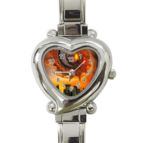  Stonehenge Sunset  Heart Italian Charm Watch from ArtsNow.com Front