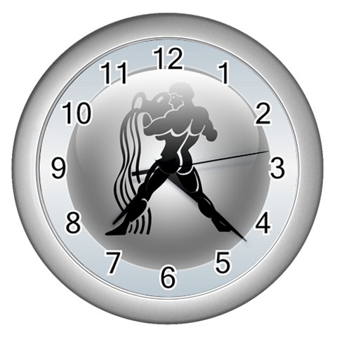 Aquarius Wall Clock (Silver) from ArtsNow.com Front